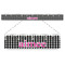 Houndstooth w/Pink Accent Plastic Ruler - 12" (Personalized)
