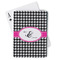 Houndstooth w/Pink Accent Playing Cards - Front View