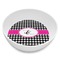Houndstooth w/Pink Accent Melamine Bowl - Side and center