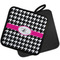 Houndstooth w/Pink Accent Pot Holders - PARENT MAIN