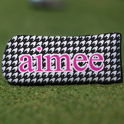 Houndstooth w/Pink Accent Blade Putter Cover (Personalized)