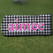 Houndstooth w/Pink Accent Putter Cover - Front