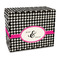 Houndstooth w/Pink Accent Recipe Box - Full Color - Front/Main