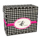 Houndstooth w/Pink Accent Wood Recipe Box - Full Color Print (Personalized)