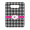 Houndstooth w/Pink Accent Rectangle Trivet with Handle - FRONT