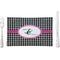 Houndstooth w/Pink Accent Rectangular Dinner Plate