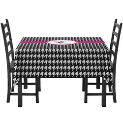 Houndstooth w/Pink Accent Tablecloth (Personalized)