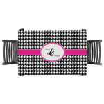 Houndstooth w/Pink Accent Tablecloth - 58"x58" (Personalized)
