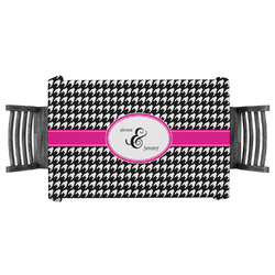 Houndstooth w/Pink Accent Tablecloth - 58"x58" (Personalized)