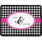 Houndstooth w/Pink Accent Rectangular Trailer Hitch Cover (Personalized)