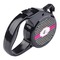 Houndstooth w/Pink Accent Retractable Dog Leash - Angle