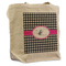 Houndstooth w/Pink Accent Reusable Cotton Grocery Bag (Personalized)
