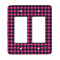 Houndstooth w/Pink Accent Rocker Light Switch Covers - Double - MAIN