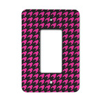 Houndstooth w/Pink Accent Rocker Style Light Switch Cover