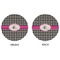 Houndstooth w/Pink Accent Round Linen Placemats - APPROVAL (double sided)