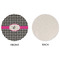 Houndstooth w/Pink Accent Round Linen Placemats - APPROVAL (single sided)
