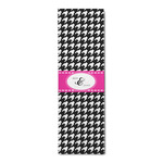 Houndstooth w/Pink Accent Runner Rug - 2.5'x8' w/ Couple's Names