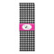 Houndstooth w/Pink Accent Runner Rug - 2.5'x8' w/ Couple's Names