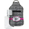 Houndstooth w/Pink Accent Sanitizer Holder Keychain - Small with Case