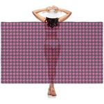 Houndstooth w/Pink Accent Sheer Sarong (Personalized)