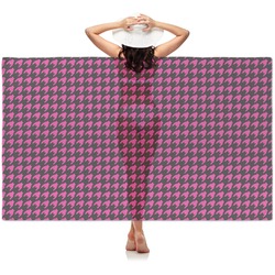 Houndstooth w/Pink Accent Sheer Sarong