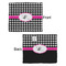 Houndstooth w/Pink Accent Security Blanket - Front & Back View