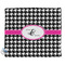 Houndstooth w/Pink Accent Security Blanket - Front View