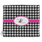 Houndstooth w/Pink Accent Security Blanket - Single Sided (Personalized)