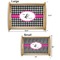 Houndstooth w/Pink Accent Serving Tray Wood Sizes