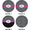 Houndstooth w/Pink Accent Set of Appetizer / Dessert Plates (Approval)
