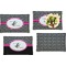 Houndstooth w/Pink Accent Set of Rectangular Dinner Plates