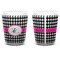 Houndstooth w/Pink Accent Shot Glass - White - APPROVAL