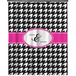 Houndstooth w/Pink Accent Extra Long Shower Curtain - 70"x84" (Personalized)