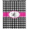 Houndstooth w/Pink Accent Shower Curtain 70x90