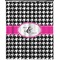 Houndstooth w/Pink Accent Extra Long Shower Curtain - 70"x84" (Personalized)