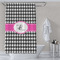 Houndstooth w/Pink Accent Shower Curtain Lifestyle