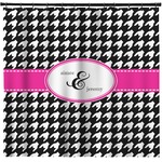 Houndstooth w/Pink Accent Shower Curtain - Custom Size (Personalized)