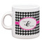 Houndstooth w/Pink Accent Single Shot Espresso Cup - Single Front