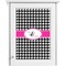 Houndstooth w/Pink Accent Single White Cabinet Decal