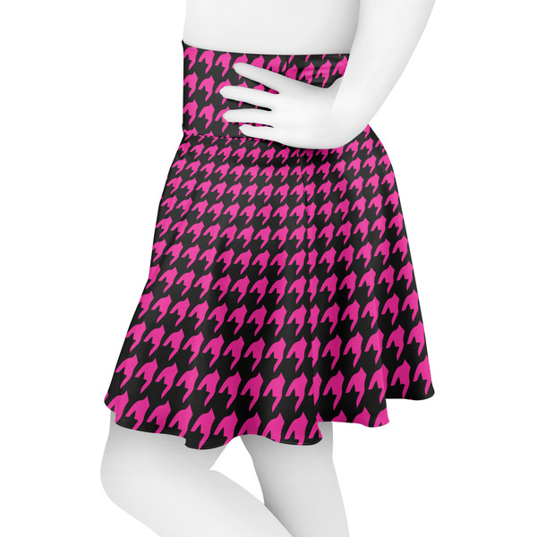Houndstooth w/Pink Accent Skater Skirt - Side