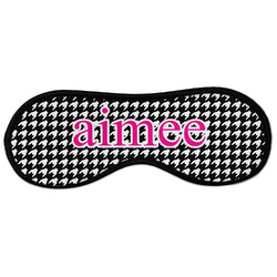 Houndstooth w/Pink Accent Sleeping Eye Masks - Large (Personalized)