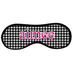 Houndstooth w/Pink Accent Sleeping Eye Masks - Large (Personalized)