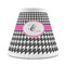 Houndstooth w/Pink Accent Small Chandelier Lamp - FRONT