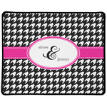 Houndstooth w/Pink Accent Large Gaming Mouse Pad - 12.5" x 10" (Personalized)