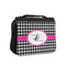 Houndstooth w/Pink Accent Small Travel Bag - FRONT
