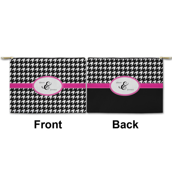Houndstooth w/Pink Accent Small Zipper Pouch Approval (Front and Back)