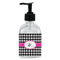 Houndstooth w/Pink Accent Soap/Lotion Dispenser (Glass)