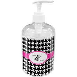 Houndstooth w/Pink Accent Acrylic Soap & Lotion Bottle (Personalized)