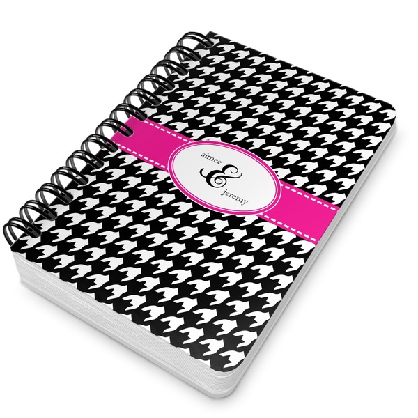 Houndstooth w/Pink Accent Spiral Journal 5 x 7 - Main