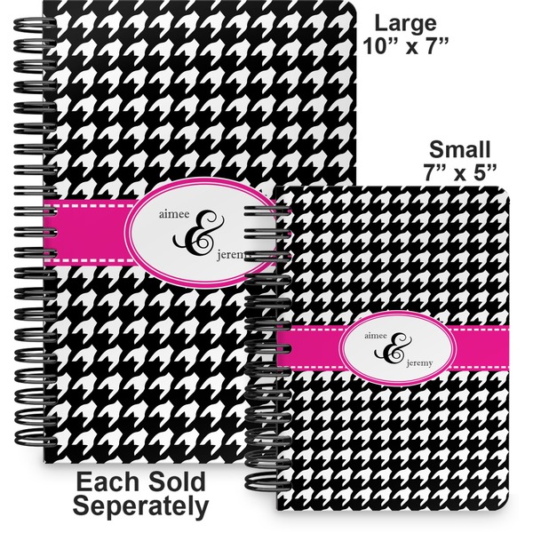 Houndstooth w/Pink Accent Spiral Journal - Comparison